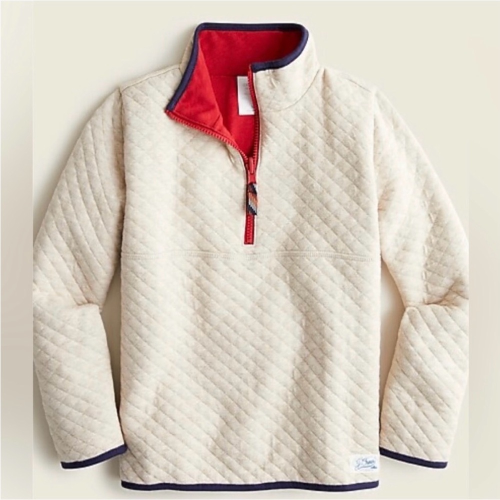 NWT JCrew Crewcuts Reversible Quilted Quarter Zip
